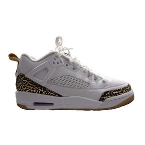 Nike Boy's Jordan Spizike Low (white, black, metallic gold) Size 5.5